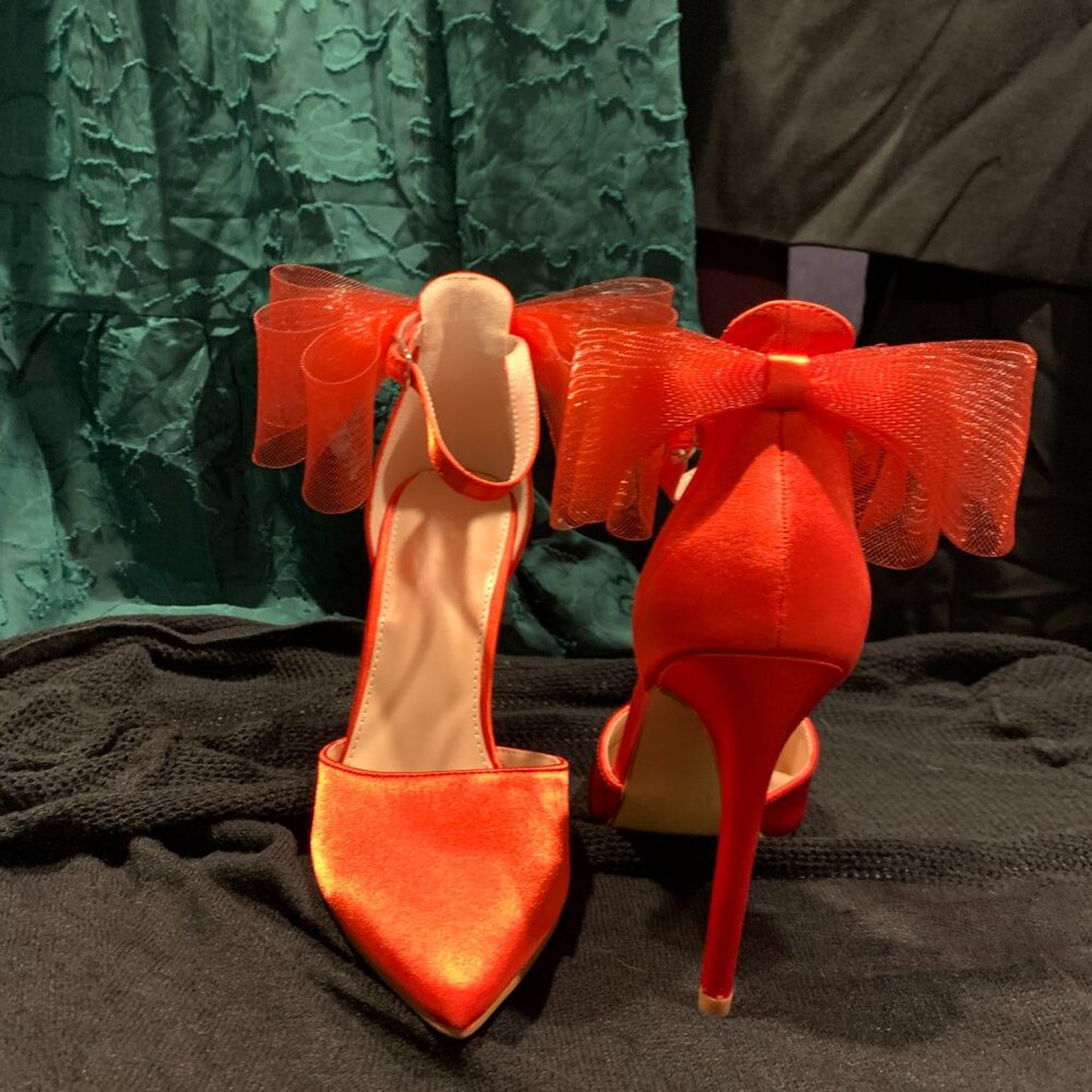 Coutgo D'Orsay Bowknot Stiletto Heels